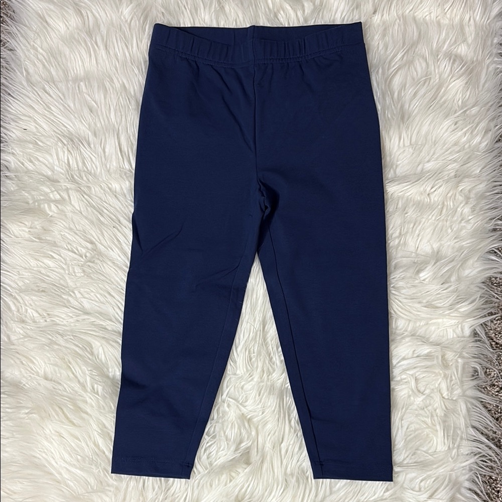 New In Packaging Youth Girls Size 8 Cropped Cotton Leggings Deep Sea Navy